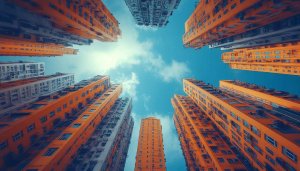 Hong Kong Architecture Wallpaper: Urban Cityscape 4K Desktop Background