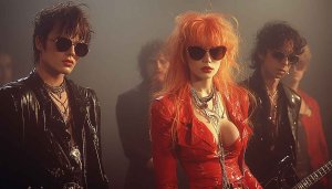 Retro Rock Band Aesthetic Wallpaper - 80s Fashion Style Background