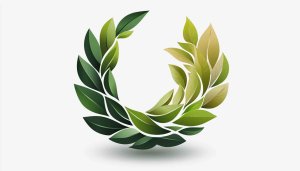 Green Leaves Circle Wreath Graphic Art Mobile Background Wallpaper