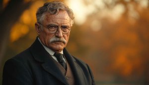 G.K. Chesterton portrait wallpaper, vintage man mobile background