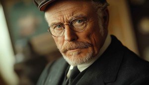 Vintage Elderly Gentleman Portrait Wallpaper 4K Desktop Background Free