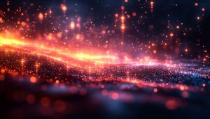 Abstract Glitter Sparkle Particle Wave Mobile Wallpaper, Glowing Dust Background