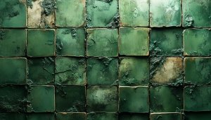 Emerald Green Rustic Tile Texture Mobile Wallpaper Free Background
