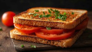 Delicious Tomato Sandwich Recipe HD Food Mobile Wallpaper Free