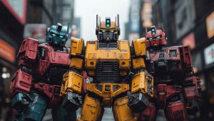 Transformers Robot Cityscape 4K Mobile Wallpaper, Free Sci-Fi Background