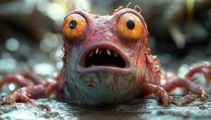 Surprised Cartoon Monster 4K Wallpaper for Desktop and Mobile