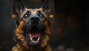 Alert German Shepherd Portrait Mobile Wallpaper, Free Pet Background