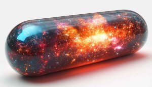 Galaxy Universe Pill 4K Mobile Wallpaper, Cosmic Space Background