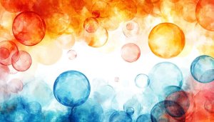 Colorful Abstract Bubbles Painting Mobile Background, Free Desktop Wallpaper