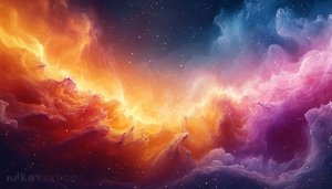 Abstract Space Nebula 4K Desktop Background, Colorful Cloud Wallpaper