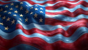 American Flag Waving 4K Wallpaper for Desktop and Mobile