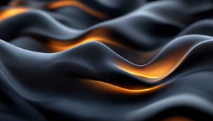 Abstract Flowing Black and Gold 4K Desktop Background Wallpaper