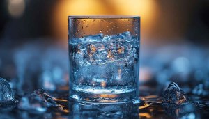 Iced Water Glass 4K Wallpaper - Refreshing Drink Desktop Background