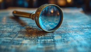 Magnifying Glass on Old Document Mobile Background Antique Wallpaper