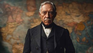 Vintage Portrait Wallpaper, Victorian Era Man, 4K Desktop Background