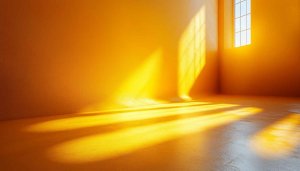 Golden Room Aesthetic, Window Light 4K Desktop Background Wallpaper