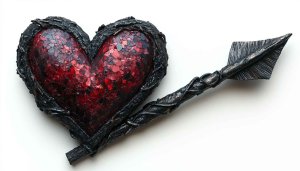 Cupid Arrow Valentine Heart Mobile Wallpaper Love Red Shiny