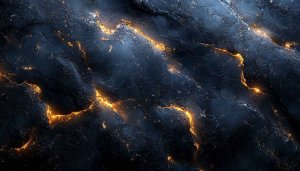Abstract Dark Marble Texture with Gold Veins 4K Wallpaper