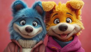 Animated Dogs Cartoon Wallpaper, Cute Animal Background For Desktop