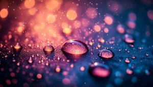 4K Water Droplets Bokeh Lights Mobile Wallpaper for Free