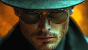 Cool Man with Hat and Glasses HD Mobile Wallpaper