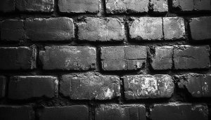 Monochrome Brick Wall Texture Background - Free Mobile Wallpaper
