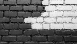 Black and White Brick Wall Texture Aesthetic Mobile Wallpaper