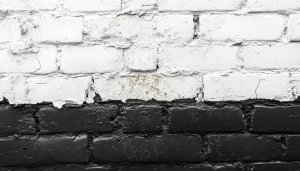 Black and White Brick Wall Texture Mobile Wallpaper Background