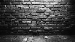 Black and White Brick Wall Texture Mobile Phone Wallpaper