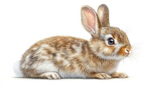 Cute Brown Bunny Rabbit Mobile Wallpaper Fluffy Animal Background Art