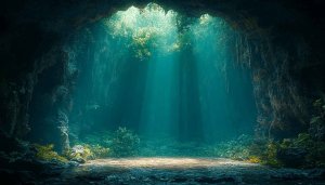Sunlit Cave Entrance 4K Desktop Wallpaper, Forest Mobile Background