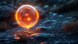 Fiery Orb 4K Wallpaper for Desktop Backgrounds and Mobile Devices