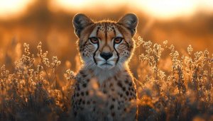 Majestic Cheetah Portrait Wallpaper - Wild Cat Animal Background