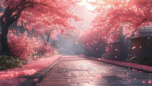 Pink Sakura Blossom Road 4K Wallpaper Free Desktop Backgrounds