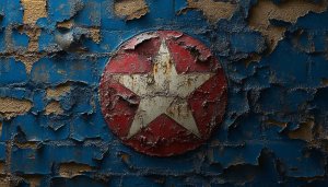 Captain America Shield Wallpaper, Red White Star 4K Desktop Background