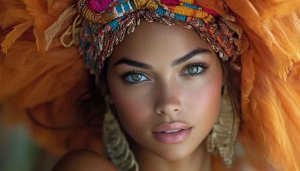 Beautiful Woman Portrait Wallpaper Green Eyes Mobile Backgrounds