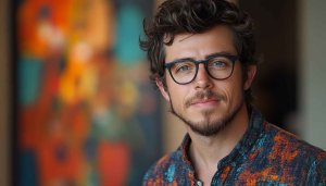 Handsome Man with Glasses Portrait HD Wallpaper, Free Mobile Background