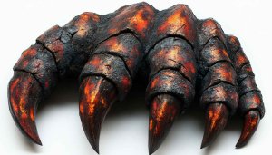 Fiery Dragon Claw 4K Desktop Background Fantasy Monster Wallpaper