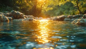 Tranquil River Sunset View 4K Desktop and Mobile Wallpaper