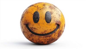 Grunge Smiley Face 4K Desktop Wallpaper, Vintage Yellow Mobile Background