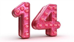 February Fourteenth Valentine's Day Shiny Background 3D Rendering Wallpaper