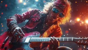 Rockstar Guitarist Live Concert 4K Desktop Mobile Background Wallpaper