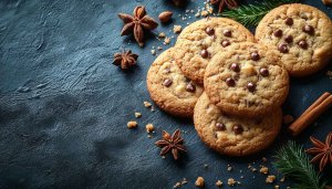 Chocolate Chip Cookies Wallpaper Christmas Theme Desktop Mobile Background