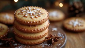 Christmas Cookie Mobile Wallpaper - Snowflake Holiday Treat Desktop Background