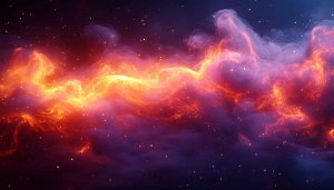 Nebula Space Galaxy 4K Desktop Wallpaper Purple and Orange