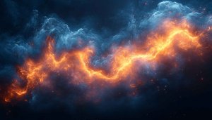 Fiery Abstract Cloudscape 4K Wallpaper for Desktop and Mobile Background