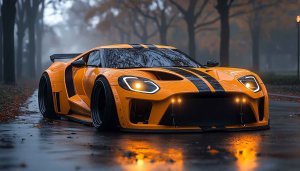 Ford GT Mobile Wallpaper - Yellow Car 4K Desktop Background