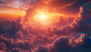 Dreamy Sunset Clouds 4K Desktop Background Free Mobile Wallpaper