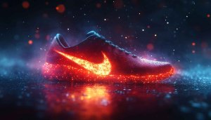 Nike Glowing Shoe 4K Wallpaper for Desktop and Mobile Background