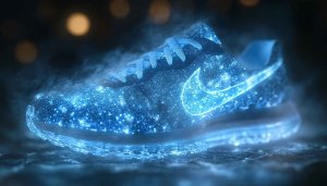 Neon Nike Glowing Shoe Wallpaper: Free Mobile & Desktop Background